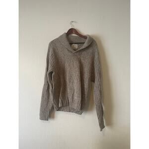 Vintage Lord‎ Jeff British Wool Worsted Wool Shawl Collar Sweater Men's Large